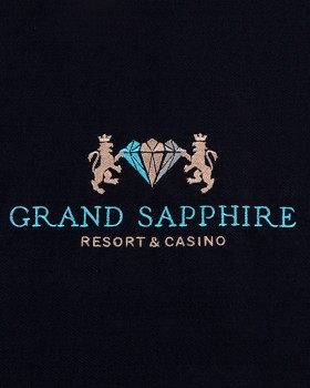 GRAND SAPPHIRE OTEL LOGO NAKIŞLI KALIN PASHMİNA ŞAL