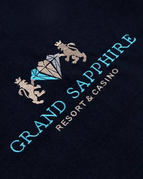 GRAND SAPPHIRE OTEL LOGO NAKIŞLI KALIN PASHMİNA ŞAL