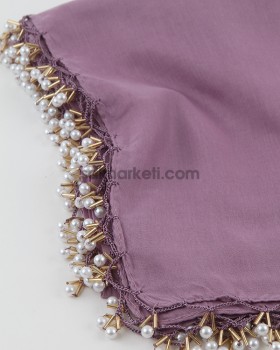 İNCİ BONCUKLU YAZMA LİLA 