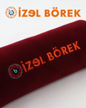İZEL BÖREK LOGO NAKIŞLI POLAR ŞAL