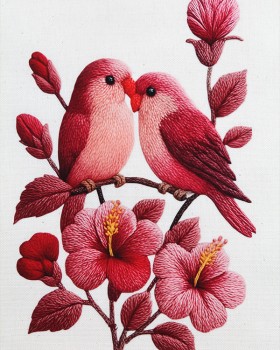 KUŞ DESENLİ BASKILI HAM BEZ ÇANTA