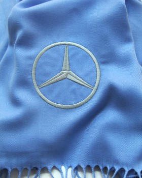 MERCEDES LOGO NAKIŞLI PASHMİNA ŞAL