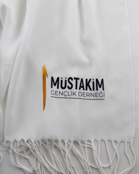 MÜSTAKİM GENÇLİK DERNEĞİ LOGO BASKILI KALIN PASHMİNA ŞAL