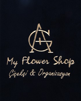 MY FLOWER SHOP LOGO NAKIŞLI POLAR ŞAL