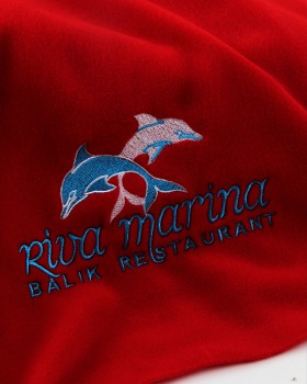 RİVA MARİNA LOGO NAKIŞLI POLAR ŞAL