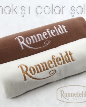 RONNEFELDT LOGO NAKIŞLI POLAR ŞAL