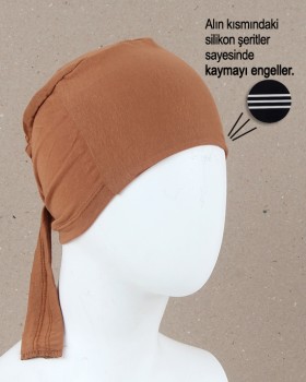 SİLİKONLU KAYMAZ BONE - KOYU GOLD