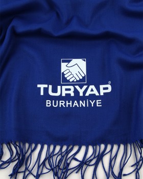 TURYAP BURHANİYE LOGO BASKILI KALIN PASHMİNA ŞAL