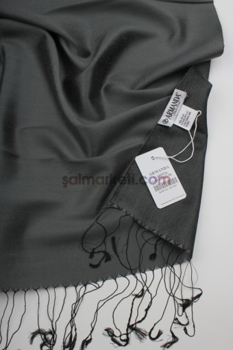 ARMANDA %18 İPEK ŞAL SİYAH FÜME