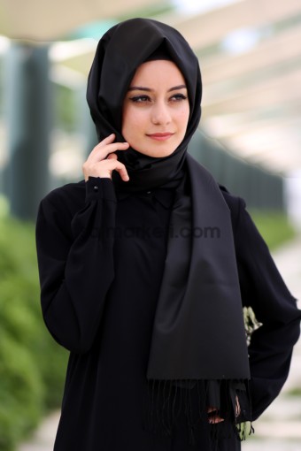 ARMANDA %100 İPEK ŞAL SİYAH