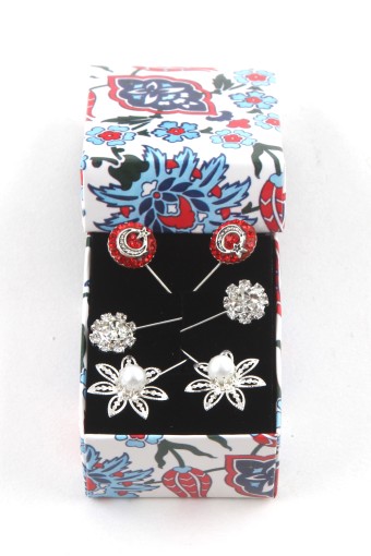 6 Adet Eşarp, Şal İğnesi