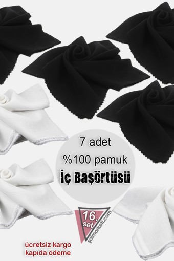 7 Adet %100 Pamuk İç Başörtüsü