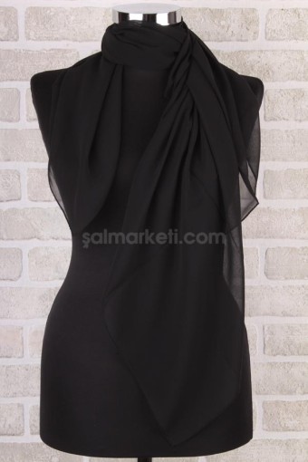 ŞİFON EŞARP SİYAH 34956