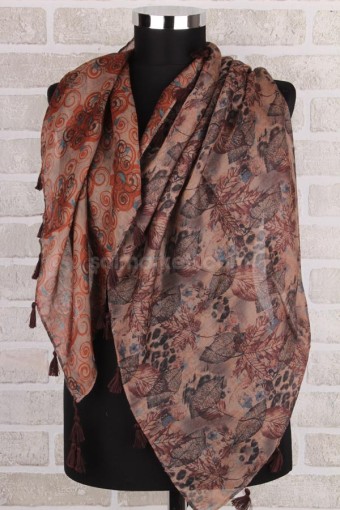 ÇİFT TARAFLI PÜSKÜLLÜ EŞARP 35235