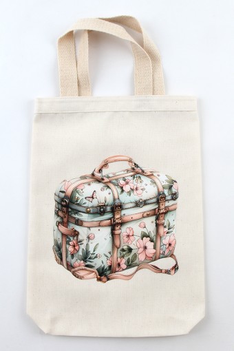 ÇANTA DESENLİ BASKILI HAM BEZ ÇANTA