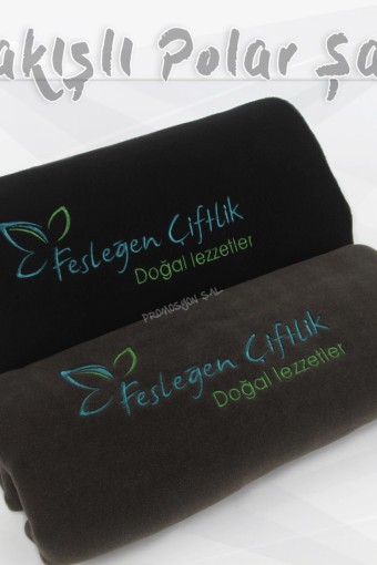 FESLEĞEN ÇİFTLİK LOGO NAKIŞLI POLAR ŞAL