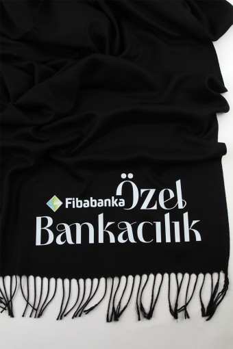 FİBABANKA LOGO BASKILI KALIN PASHMİNA ŞAL