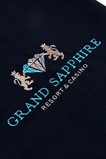 GRAND SAPPHIRE OTEL LOGO NAKIŞLI KALIN PASHMİNA ŞAL