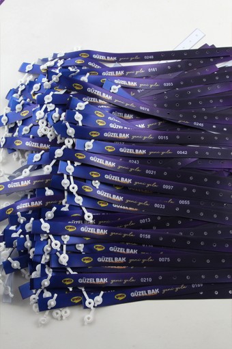 GRATİS LOGO BASKILI AYARLANABİLİNİR SATEN BİLEKLİK