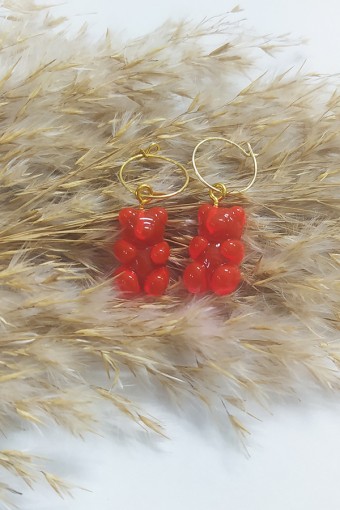 Kırmzı Jelibon Küpe 977