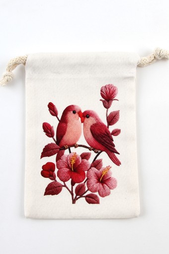 KUŞ DESENLİ BASKILI BEZ KESELER