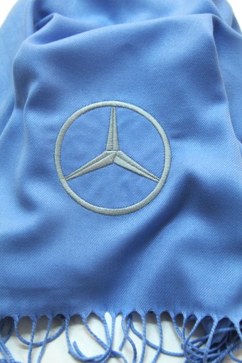 MERCEDES LOGO NAKIŞLI PASHMİNA ŞAL