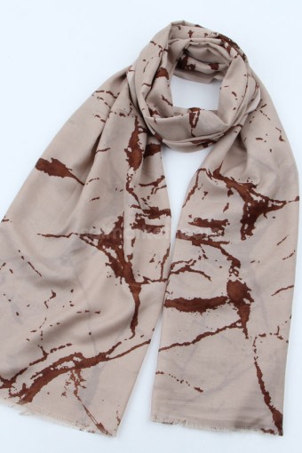 MERMER DESENLİ ŞAL KUM 41194