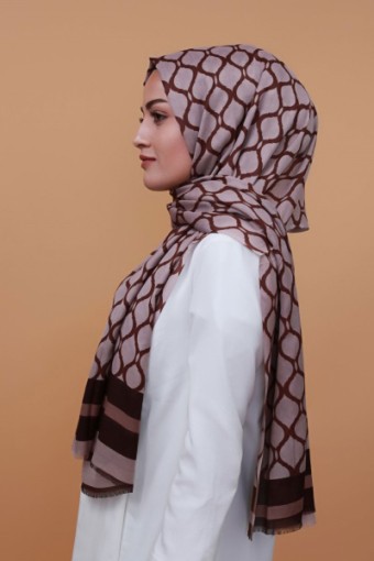 MOTİF DESENLİ ŞAL - BEJ 39342