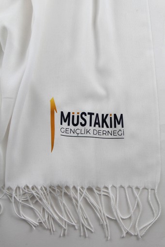 MÜSTAKİM GENÇLİK DERNEĞİ LOGO BASKILI KALIN PASHMİNA ŞAL
