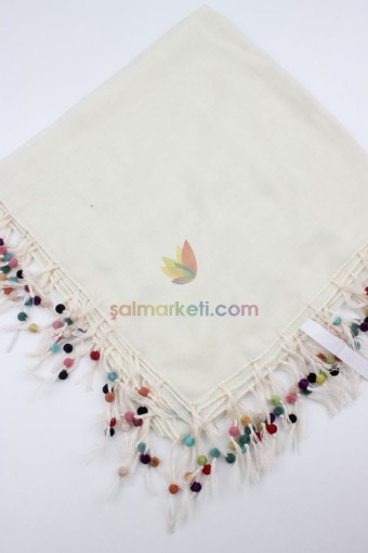 KADİFE BONCUKLU YAZMA KREM 28147