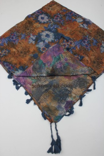 ÇİFT TARAFLI PÜSKÜLLÜ EŞARP 30728