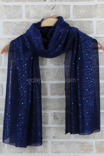 PULLU SİMLİ ŞAL - SAKS 39581