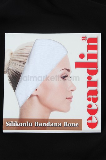 SİLİKONLU KAYMAZ BANDANA - BEYAZ 39929