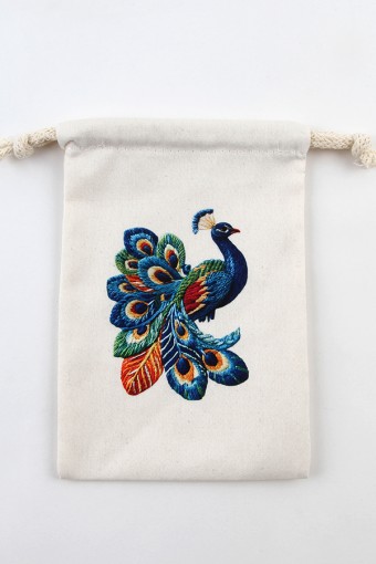 TAVUS KUŞU BASKILI BEZ KESELER