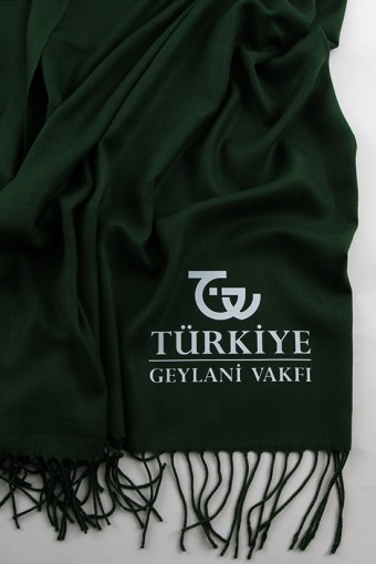 TÜRKİYE GEYLANİ VAKFI LOGO BASKILI KALIN PASHMİNA ŞAL