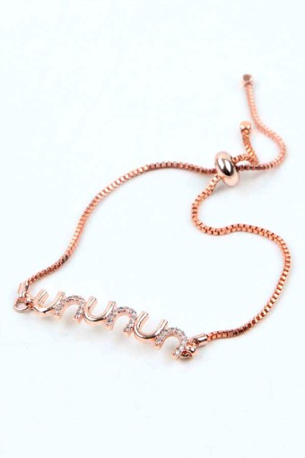 Zirkon Taşlı Asansörlü Nal Figürlü Bileklik 126